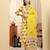 Yufta yellow ethnic motifs sequins work straight kurta trouser dupatta set