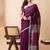 Purple handloom pure cotton all over jamdani buta and big tassels saree