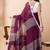 Purple handloom pure cotton all over jamdani buta and big tassels saree