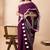 Purple handloom pure cotton all over jamdani buta and big tassels saree