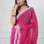 Pink handloom mark dhanikhali mul cotton jamdani saree