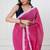 Pink handloom mark dhanikhali mul cotton jamdani saree