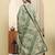 Yufta green pure cotton floral thread work straight kurta trouser dupatta set