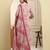 Yufta pink pure cotton floral thread work straight kurta trouser dupatta set