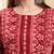 Yufta maroon pure cotton floral sequins work a-line kurta trouser dupatta set