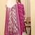 Yufta pink pure cotton thread work anarkali kurta trouser dupatta set