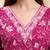 Yufta pink pure cotton thread work anarkali kurta trouser dupatta set
