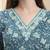 Yufta blue pure cotton thread work anarkali kurta trouser dupatta set