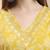 Yufta yellow pure cotton thread work straight kurta trouser dupatta set