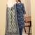 Yufta navy blue pure cotton kurta dupatta pant set