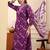 Yufta violet pure cotton kurta dupatta pant set