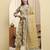 Yufta yellow pure cotton thread work anarkali kurta trouser dupatta set