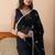 Black handloom mark mul cotton jamdani weaving saree