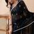 Black handloom mark mul cotton jamdani weaving saree