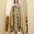 Yufta yellow pure cotton thread work anarkali kurta trouser dupatta set