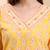 Yufta yellow pure cotton beads and stones straight kurta trouser dupatta set