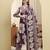 Yufta purple floral a-line kurta trouser dupatta set