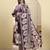 Yufta purple floral a-line kurta trouser dupatta set