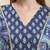 Yufta blue beads and stones straight kurta trouser dupatta set