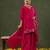 Yufta pink embroidered straight kurta palazzo dupatta set have a lining kurta