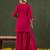 Yufta pink embroidered straight kurta palazzo dupatta set have a lining kurta