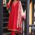 Stylish designer rayon biscuit slub fabric embroidery work kurta set with chanderi jaquard dupatta