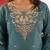 Yufta turquoise blue embroidered straight kurta palazzo dupatta set