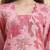 Yufta pink floral print pure cotton v-neck a-line kurta trouser set