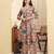 Yufta peach ethnic motifs a-line kurta trouser set