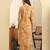 Yufta mustard floral print a-line kurta trouser set