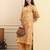 Yufta mustard floral print a-line kurta trouser set