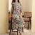 Yufta peach floral print a-line kurta trouser set