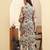 Yufta peach floral print a-line kurta trouser set