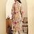 Yufta yellow floral print a-line kurta trouser set