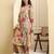 Yufta yellow floral print a-line kurta trouser set