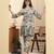 Yufta blue floral print a-line kurta trouser set