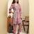 Yufta multi floral print a-line kurta trouser set