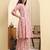 Yufta pink floral print a-line kurta trouser set kurta design show botton and piping