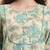 Yufta green and beige floral print a-line kurta trouser set