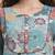 Yufta sea green floral print a-line kurta trouser set