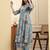 Yufta sea green floral print a-line kurta trouser set