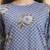 Yufta blue checked print straight kurta trouser set