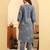 Yufta pink cotton a line kurta set