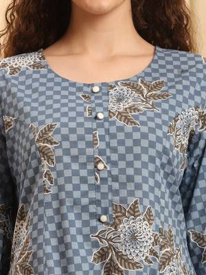 pink cotton a line kurta set 4