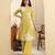 Yufta lime green pure cotton a line kurta set