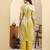 Yufta lime green pure cotton a line kurta set