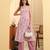 Yufta purple cotton flared kurta set