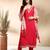 Stylish designer rayon biscuit slub fabric embroidery work kurta set with chanderi jaquard dupatta