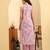 Yufta purple cotton flared kurta set