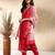 Stylish designer rayon biscuit slub fabric embroidery work kurta set with chanderi jaquard dupatta